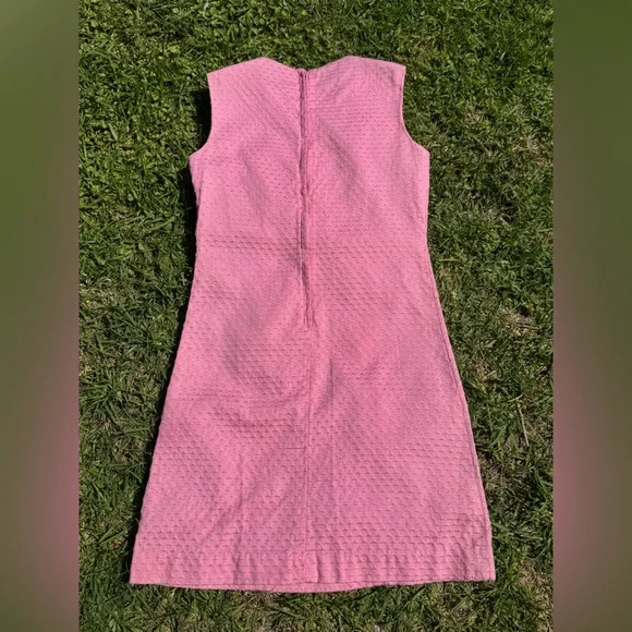 60s Vintage Bubble Gum Pink A Line Dress - Picture 4 of 7